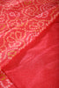 Coral Pink Color Chiffon Bandhani Printed Saree