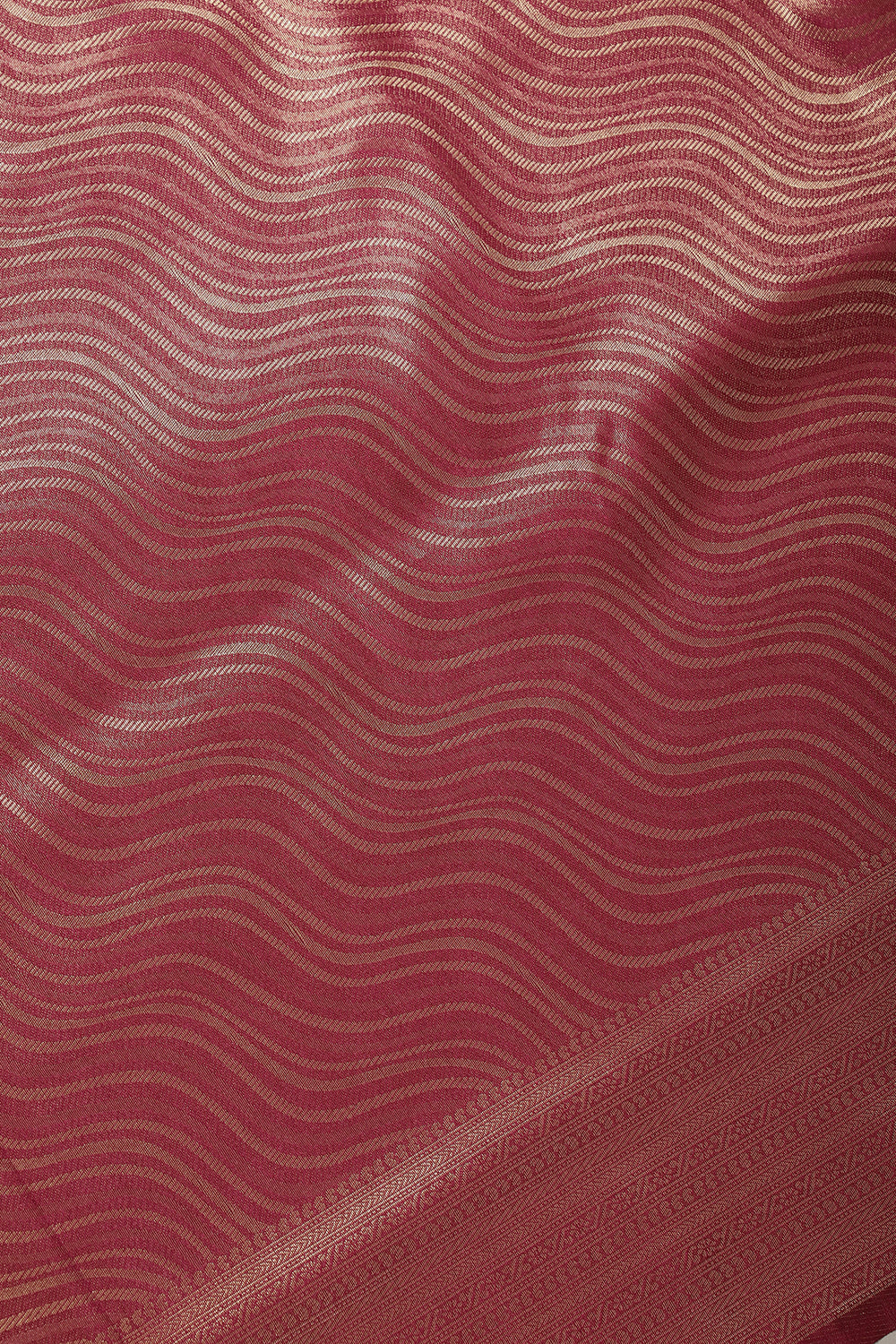 Dark Scarlet Zari Woven Soft Silk Saree