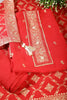 Red Color Crepe Silk Woven Unstitched Suit Material