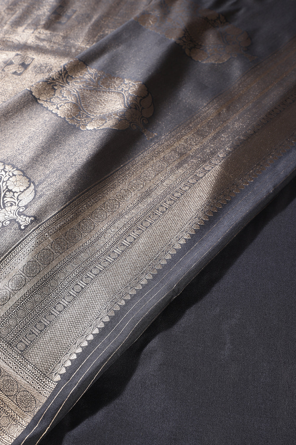 Black Soft Silk Zari Woven Saree