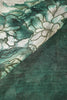 Bottle Green Color Chiffon Floral Printed Saree