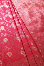 Cranberry Color Zari Woven South Silk Saree
