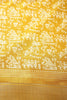 Light Mustard Color Cotton Silk Printed Saree