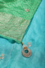 Turquoise Jaipuri Silk Leheriya Printed And Embroidered Saree