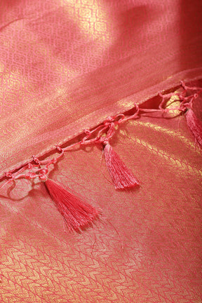 Pink Color South Silk Zari Woven Saree