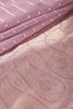 Lavender Color Georgette Saree with Zari Pinstripes