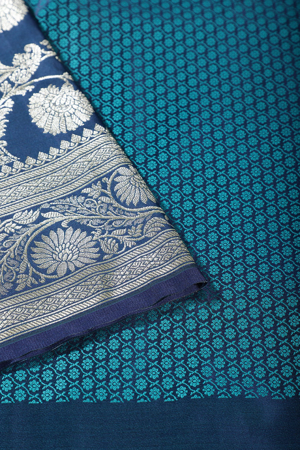 Blue Zari Woven Banarasi Silk Saree