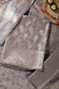 Fawn Color Silk Zari Woven Unstitched Suit Material