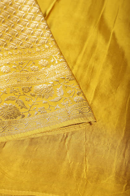 Mustard Woven South Silk Saree