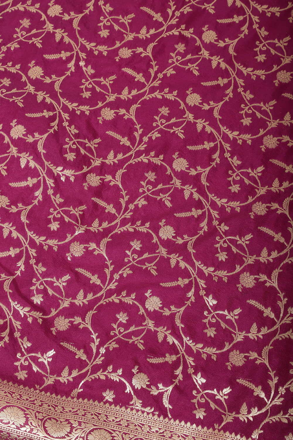 Purple Banarasi Silk Zari Woven Saree