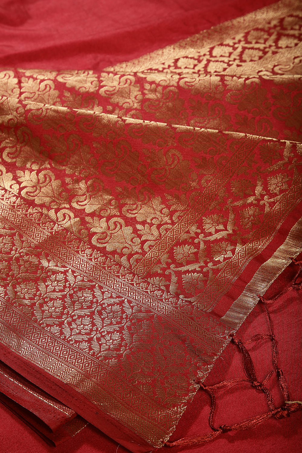 Maroon Colour Silk Woven Saree
