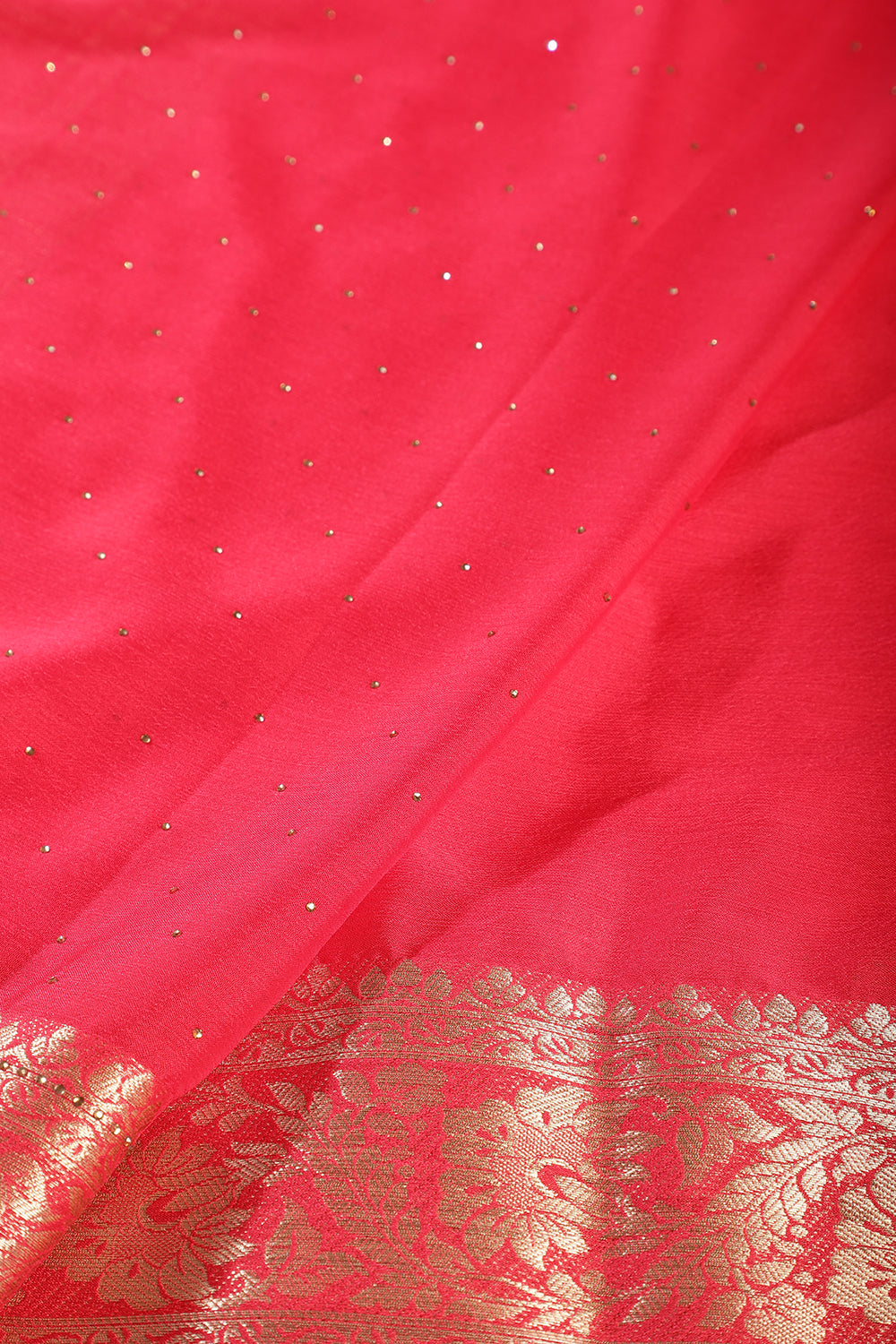 Rani Chinon Crepe Swaroski Work Saree