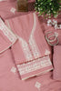 Dusty Pink Muslin Resham Embroidered Unstitched Suit Material