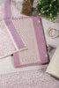 Mauve Colour Cotton Printed & Resham Neck Embroidered Unstitched Suit