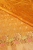 Mustard Color Silk Resham & Zari Woven Saree