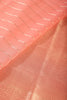 Peach Color Georgette Saree with Zari Pinstripes