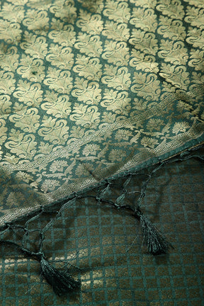 Light Peach & Green Ombré  Silk Zari Woven Saree