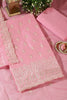 Baby Pink Chanderi Silk Embroidered Unstitched Suit Material