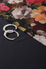 Black Colour Floral Printed Chiffon Saree