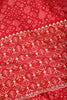 Red Color Ikat Patola Modal Silk Saree with Gota Patti Border