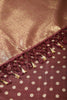 Wine Color Chanderi Cotton Floral Zari Woven Saree