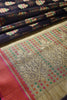 Navy Color Supernet Cotton Woven Saree