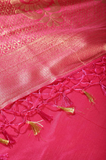 Rani Floral Zaal Woven Silk Banarasi Saree