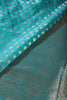 Teal Cotton Silk Zari Woven Saree