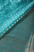 Teal Cotton Silk Zari Woven Saree