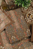 Olive Green Digital Printed Pashmina Unstitched Suit Fabric