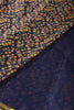 Navy Color Chiffon Floral Zari Border Printed Saree