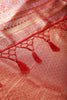Red Baluchari Silk Meenakari Woven Saree