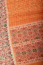 Mustard Printed Chiffon Saree