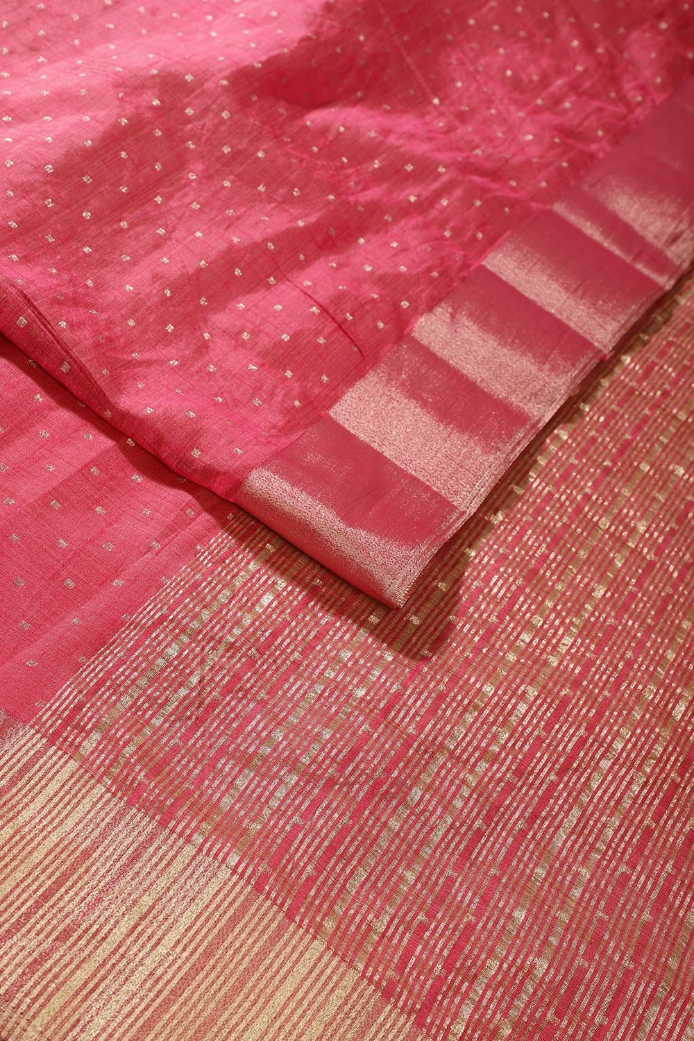 Deep Carmine Zari Woven Silk Saree