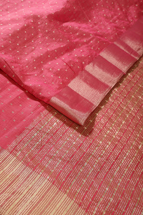 Deep Carmine Zari Woven Silk Saree