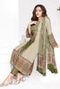 Green & Beige Kashmiri Paisley Printed Unstitched Suits Material