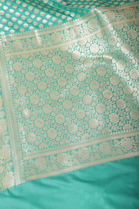 Teal Green Banarasi SIlk Woven Saree