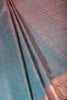 Teal Cotton Silk Resham & Zari Woven Saree