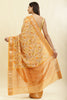 Mustard & Beige Cotton Silk Floral Boota Printed Saree