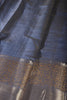Blue Cotton Silk Woven Saree