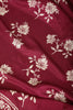 Dark Scarlet Cotton Silk Block Printed Saree