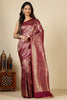 Dark Scarlet South Silk Woven Saree