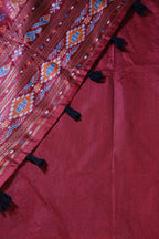 Black Tussar Silk Reham Woven Saree