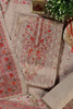 Beige Zari Woven And Printed Silk Unstitched Suit Material
