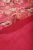 Hot Pink Color Floral Printed Chiffon Saree