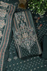 Bottle Green Mughal-Inspired Paisley Printed Spun  Unstitched Suits Fabric