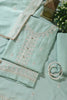 Sea Green Chanderi Silk Resham Embroidered Unstitched Suit Material