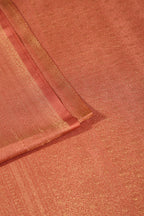 Dark Peach Colour Soft Silk Leheria Zari Woven Saree