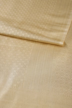 Cream Color South Silk Zari Woven Saree