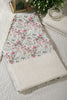 Cream & Pink Cotton Chikankari Embroidered Floral Printed Unstitched Suit